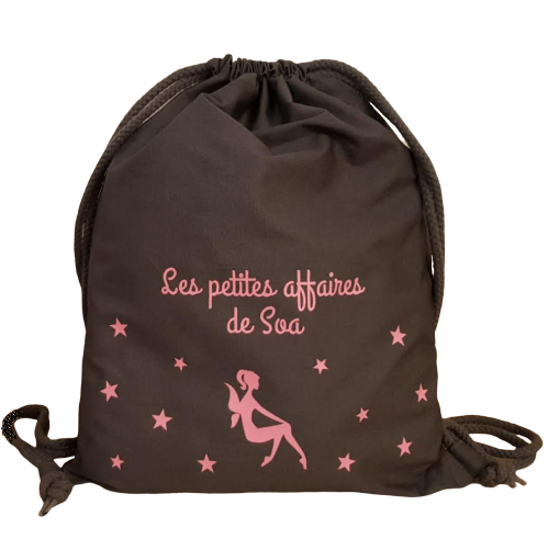 Sac de gymnastique rose scintillant personnalisé Petit sac de