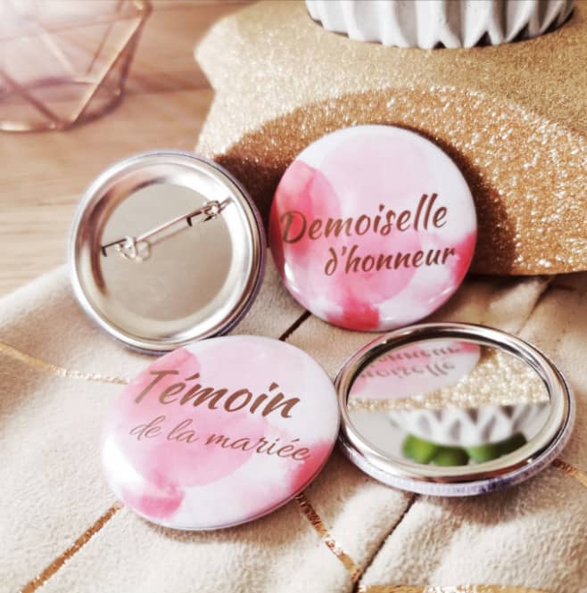 Badge miroir EVJF mariage